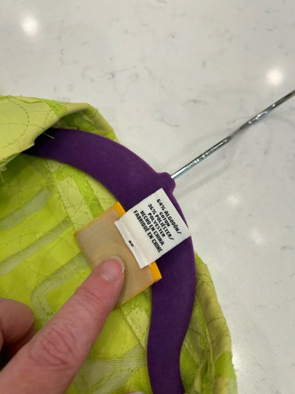 Ruby Rd. Lime Green Geometric Button-Front Jacket - Picture 5 of 7